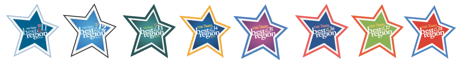 The Times Best of the Region awards, 2011 through 2018