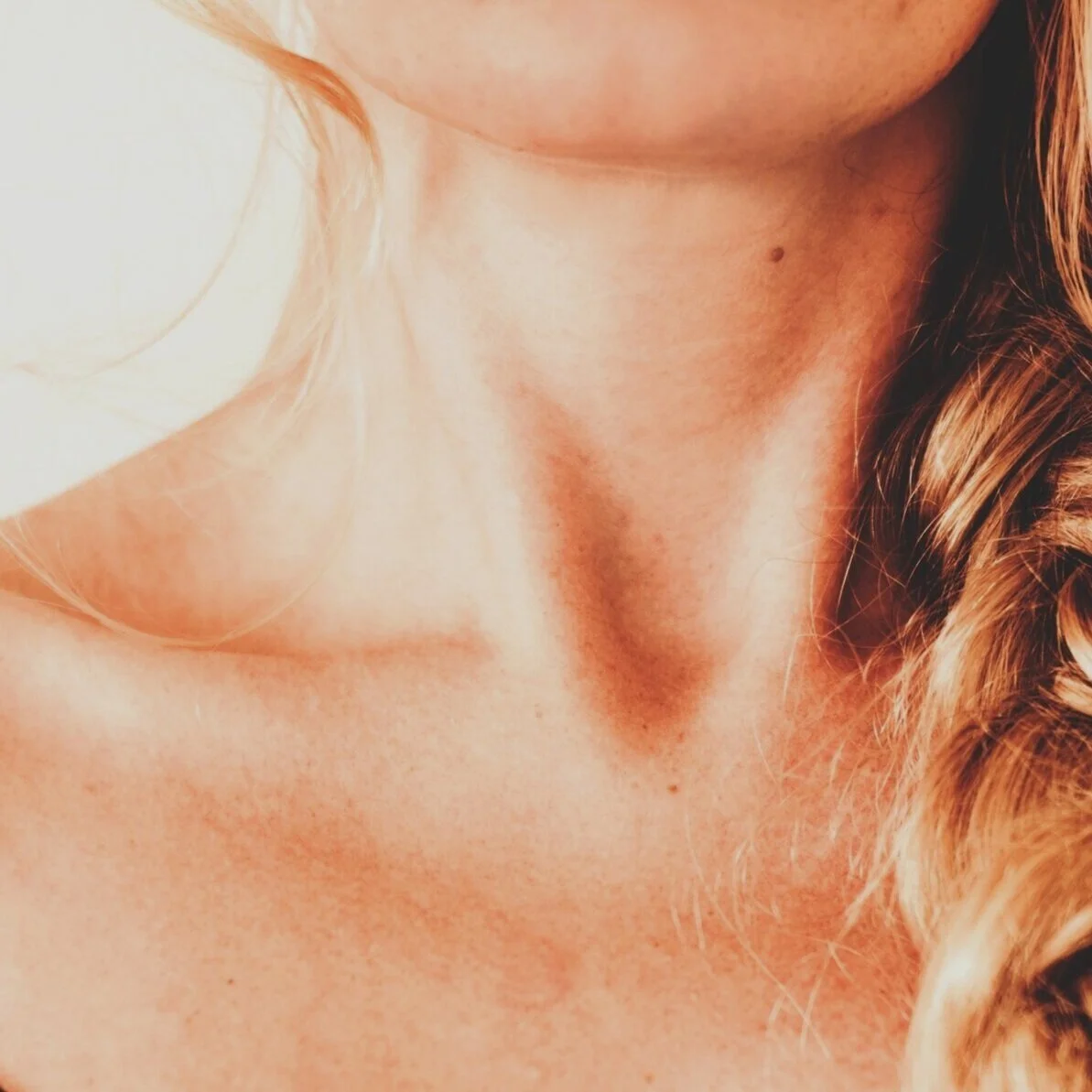 Close-up of a patient's neck